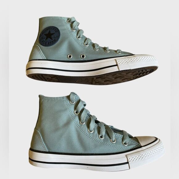 NEW Converse Chuck Taylor All Star Polyester & Suede Sneakers Women's 7.5 Teal - Picture 8 of 15